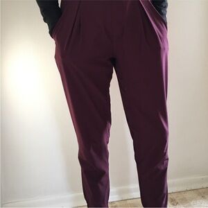 Lululemon Pleated Pants- Women's Burgundy Pants- Size 8